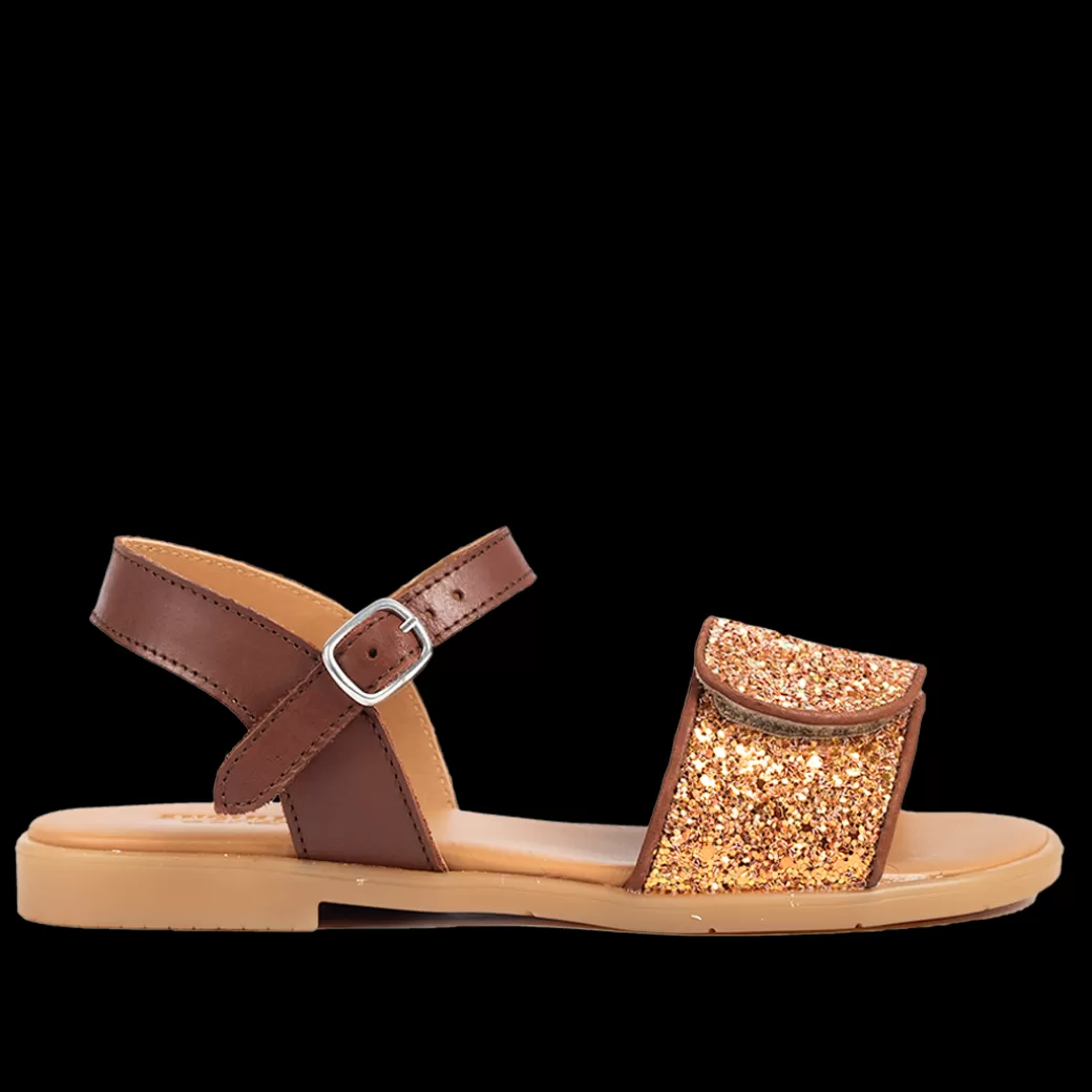 Best Sale Glittersandal Med Spænde Og Velcrolukning Børn Sandaler