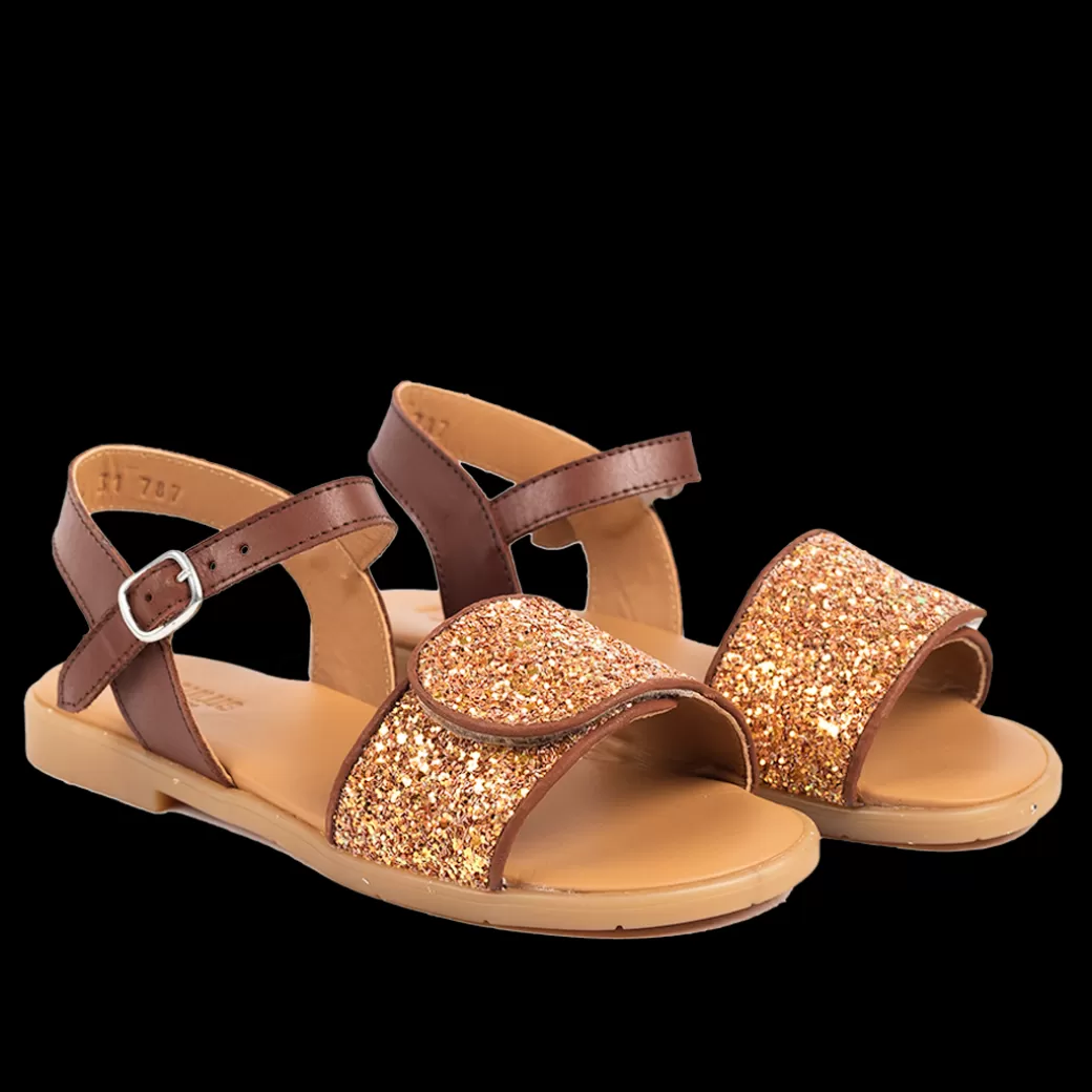 Best Sale Glittersandal Med Spænde Og Velcrolukning Børn Sandaler