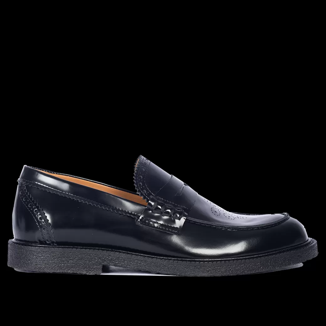 Online Penny Loafer Med Dekorativt Brogue Hulmønster Dame Loafers | Sko