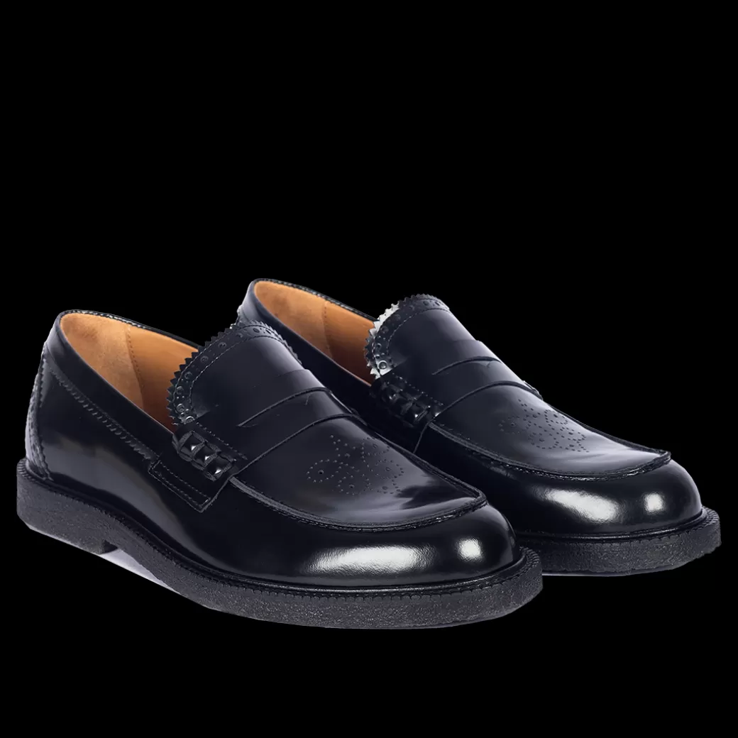 Online Penny Loafer Med Dekorativt Brogue Hulmønster Dame Loafers | Sko