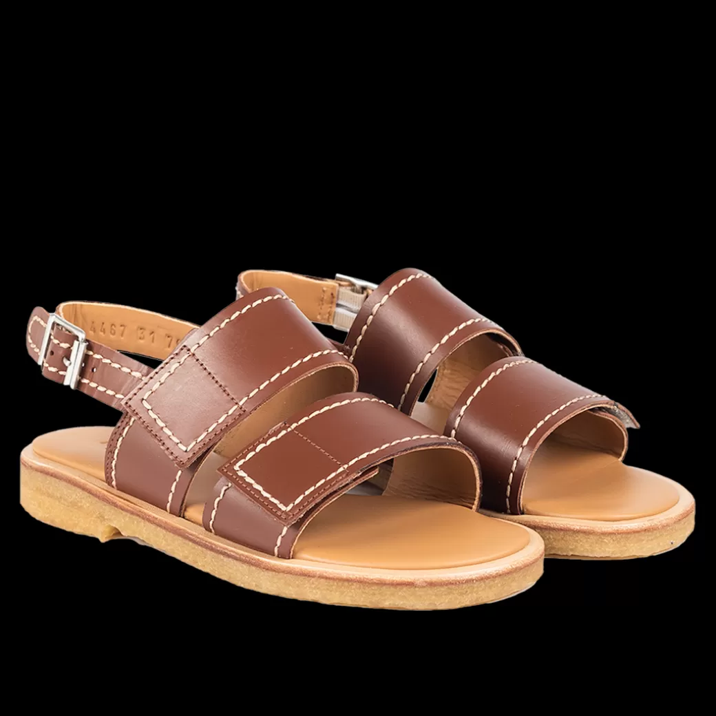 Store Sandal Med Detalje Stikninger, Velcro Og Spænde Børn Sandaler