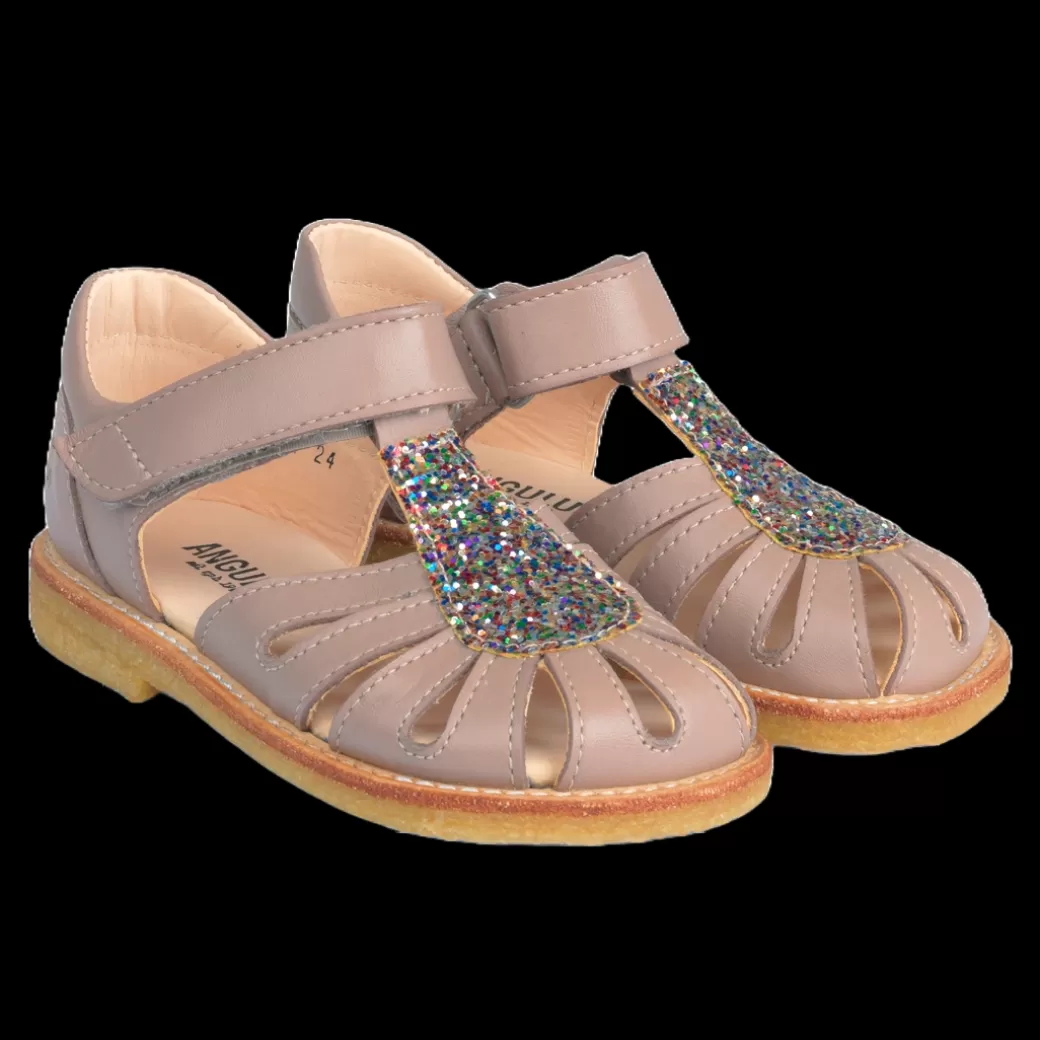 Outlet Sandal Med Dråbedetalje I Funklende Glitter Børn Sandaler | Rummelig Pasform