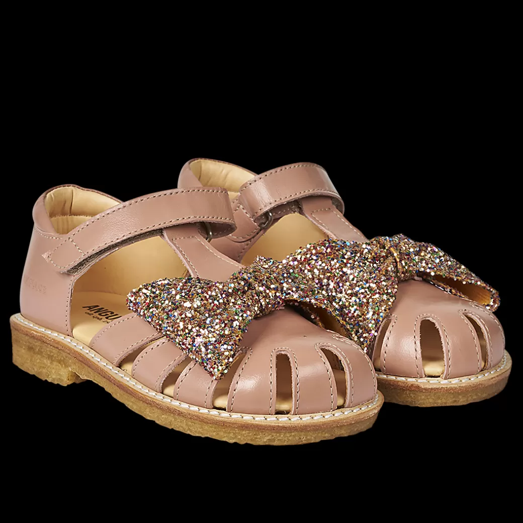 Cheap Sandal Med Glittersløjfe Og Velcrolukning Børn Sandaler | Rummelig Pasform