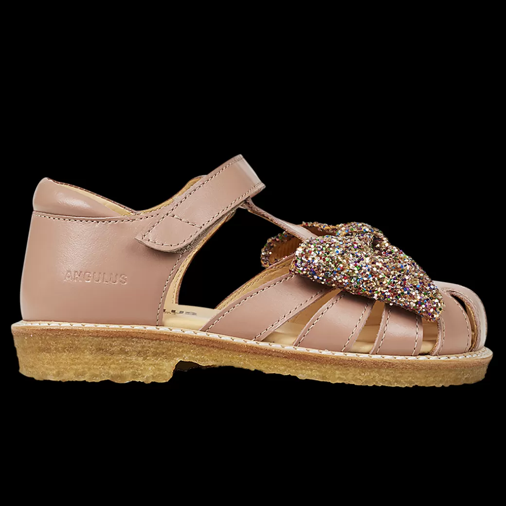 Cheap Sandal Med Glittersløjfe Og Velcrolukning Børn Sandaler | Rummelig Pasform