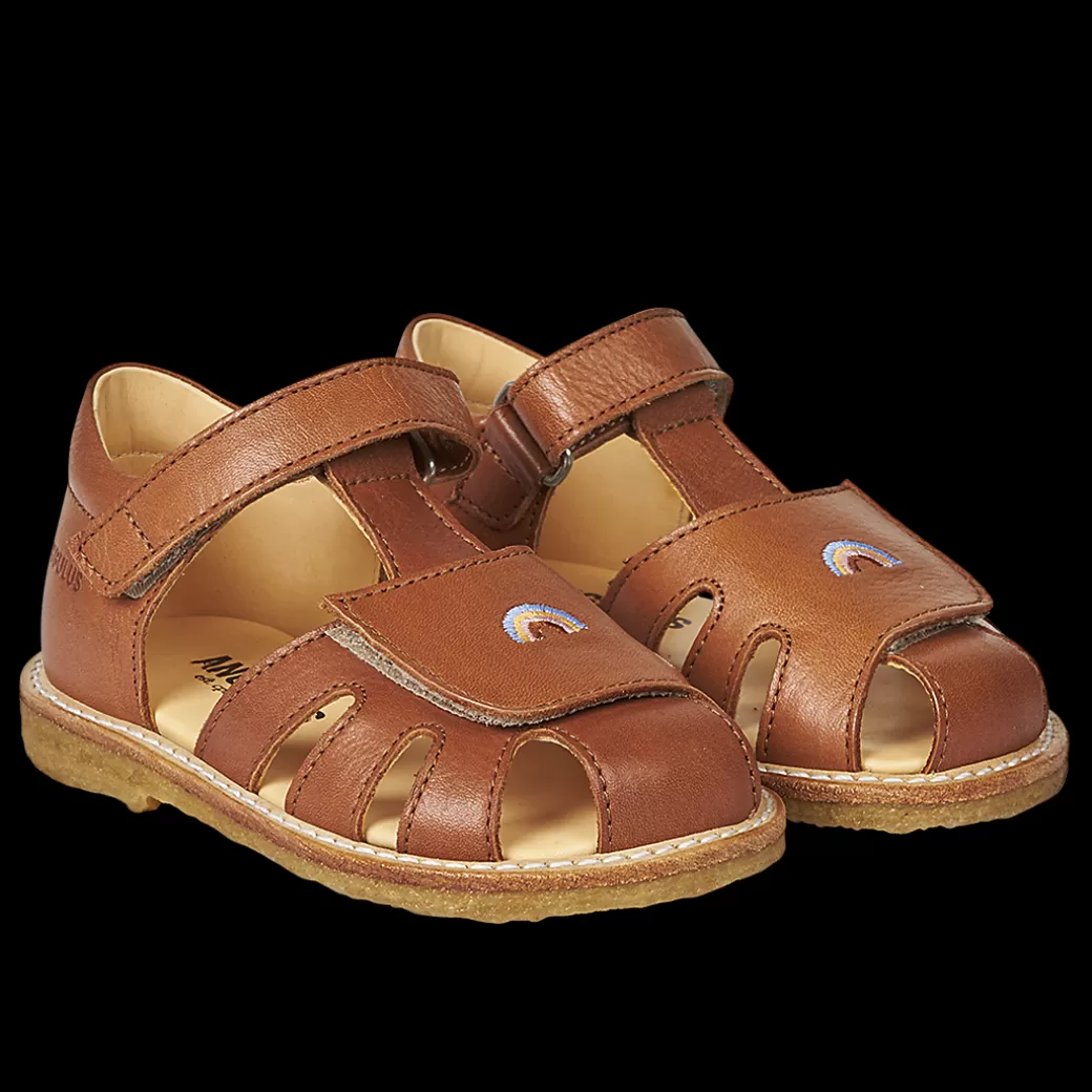 Fashion Sandal Regnbue Broderi Og Velcrolukning Børn Rummelig Pasform | Sandaler